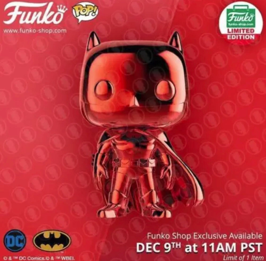 Chrome Batman Red Batman Pop Batman Orange Chrome – NYCC 2018