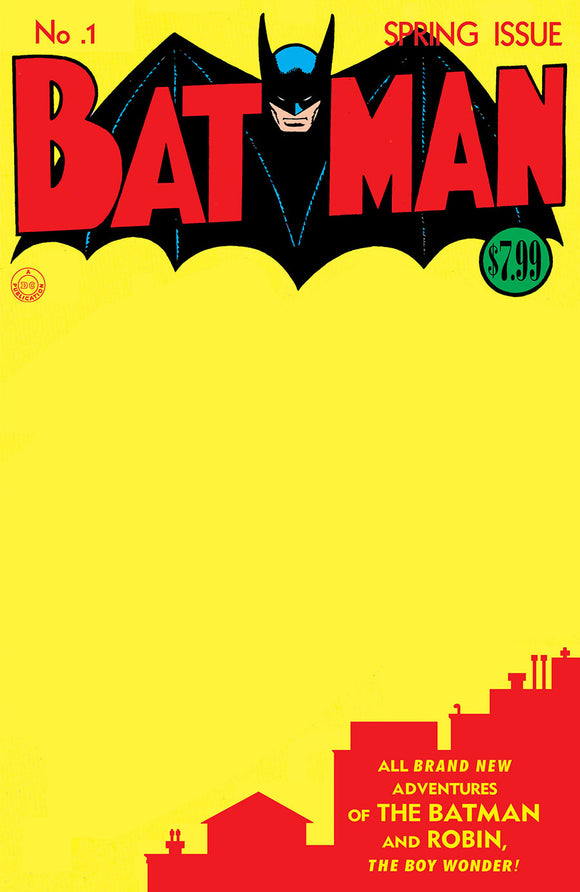 Batman #1 Facsimile Edition Cover C Variant Blank Cover