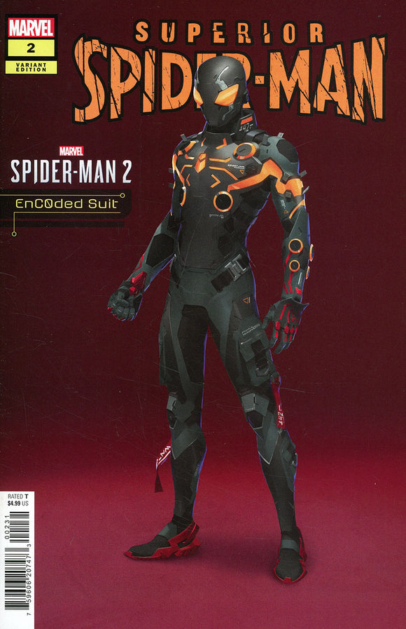 Superior Spider-Man Vol 3 #2 Cover C Variant Marvels Spider-Man 2 Video Game Encoded Suit Cover