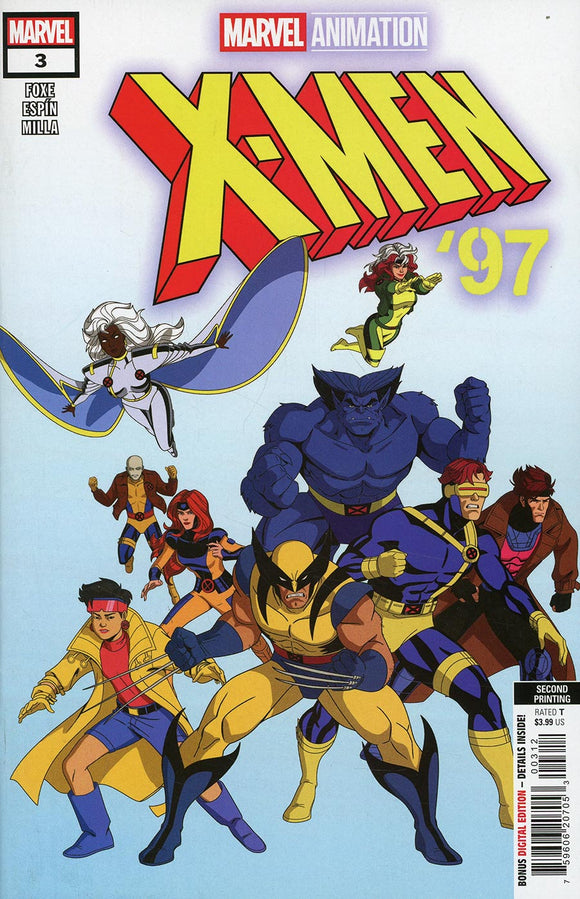 X-Men 97 #3 Cover E 2nd Ptg Marvel Animation Variant Cover