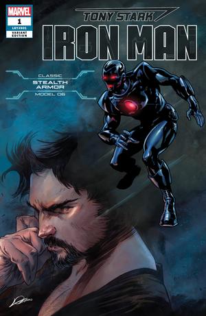 Tony Stark Iron Man #1 Cover R Variant Alexander Lozano & Valerio Schiti Stealth Armor Cover
