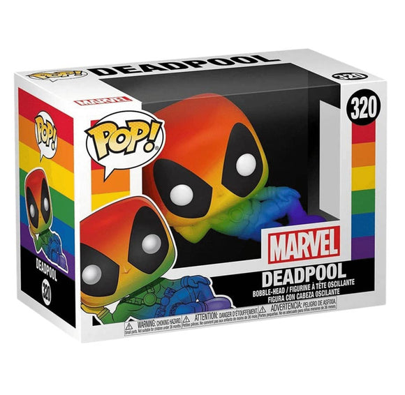 POP Marvel Pride Deadpool Rainbow Vinyl Bobble Head