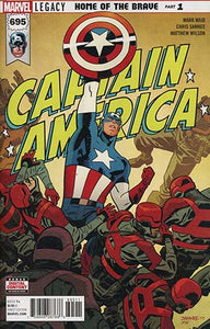 Captain America Vol 8 #695 Cover A 1st Ptg Regular Chris Samnee Cover (Marvel Legacy Tie-In)