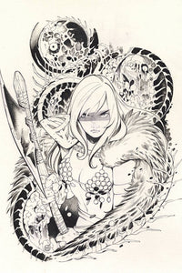 DIE!NAMITE #1 1:30 PEACH MOMOKO RED SONJA B&W VARIANT