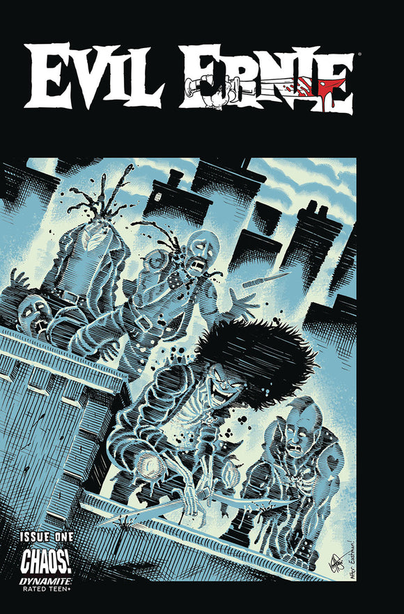 Evil Ernie Vol 5 #1 Cover J Variant Ken Haeser TMNT Homage Cover