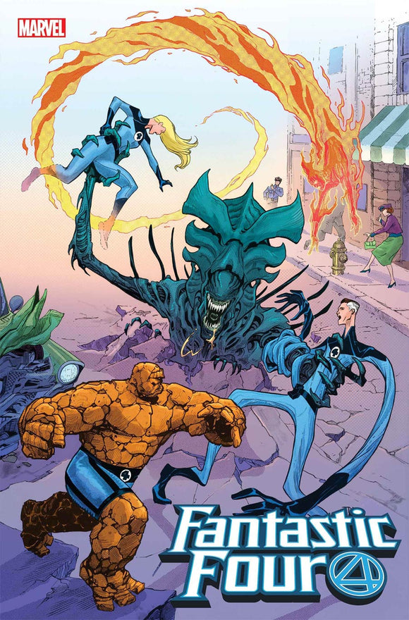 Fantastic Four Vol 6 #28 Cover B Variant Joshua Cassara Marvel vs Alien Cover