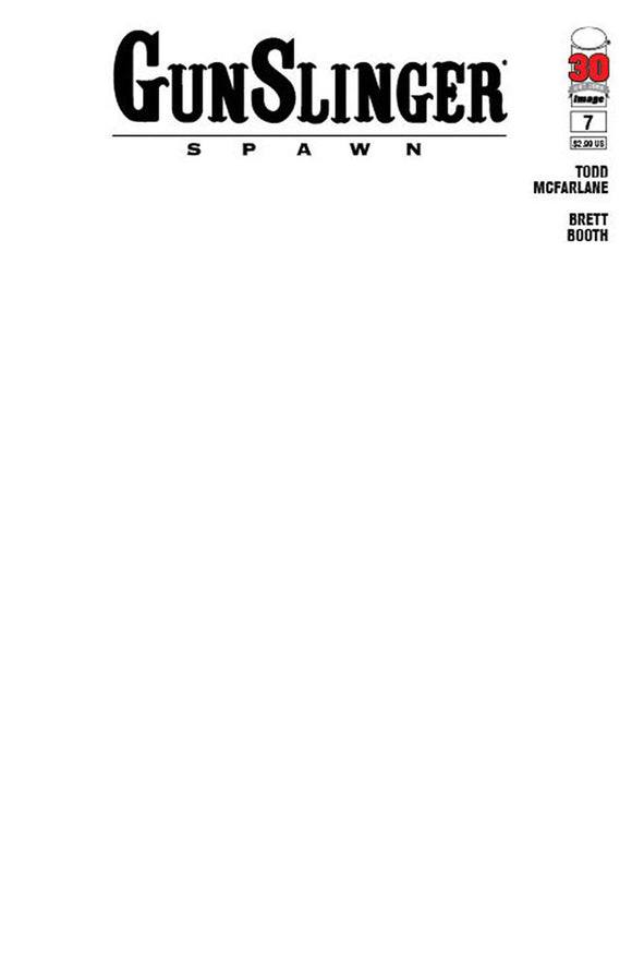 Gunslinger Spawn #7 Cover B Variant Blank Cover
