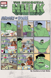 Immortal Hulk #37 Cover C Variant Gurihiru Heroes At Home Cover