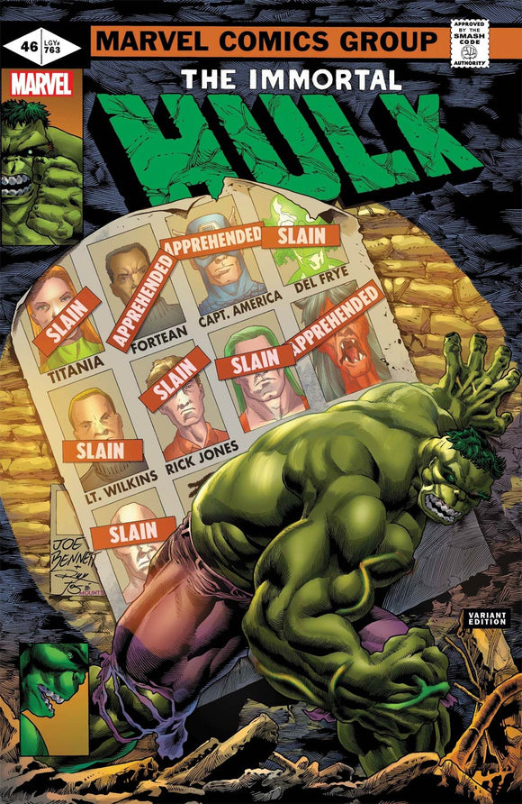 Immortal Hulk #46 Cover B Variant Joe Bennett Homage Cover