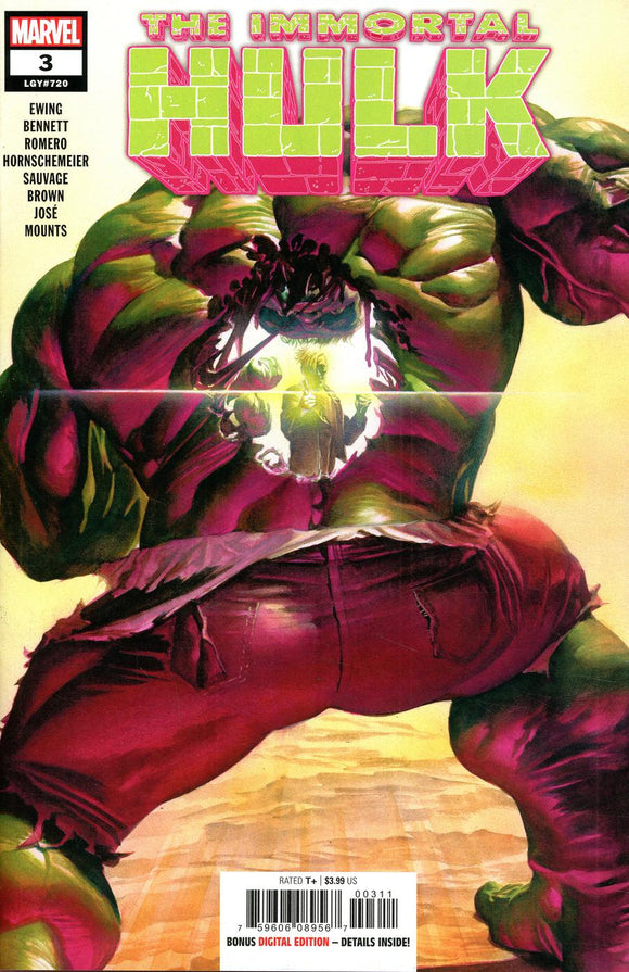 Immortal Hulk #3 Cover A 1st Ptg Regular Alex Ross Cover
