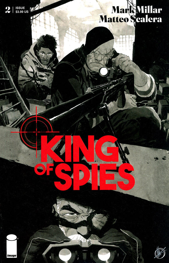 King Of Spies #2 Cover B Variant Matteo Scalera Black & White Cover