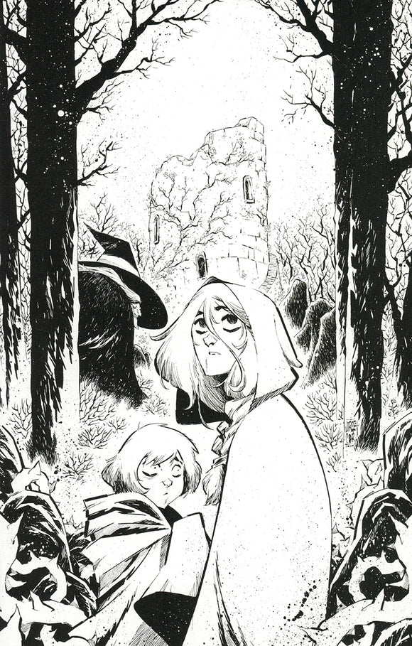 Last Witch #1 Cover E Incentive Jorge Corona Black & White Thank You Virgin Cover