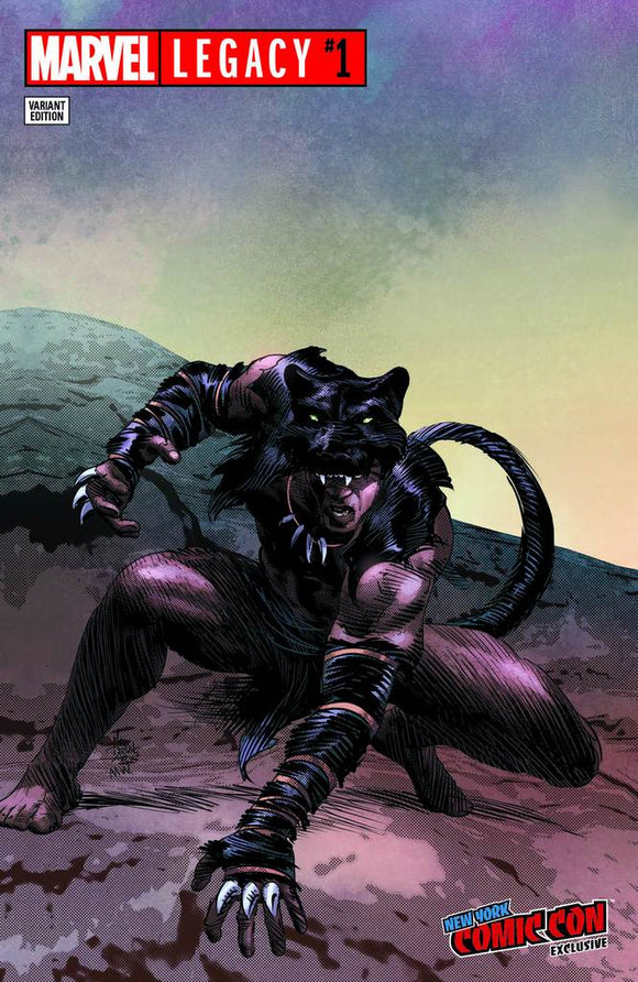 MARVEL LEGACY #1 NYCC MIKE DEODATO BLACK PANTHER OSE