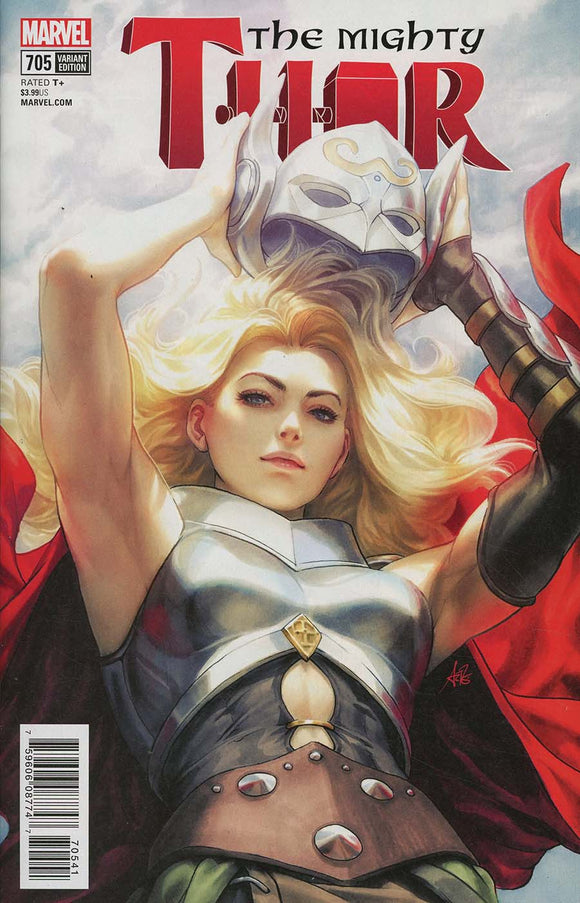 MIGHTY THOR VOL 2 #705 Cover B Variant Stanley Artgerm Lau Cover (Marvel Legacy Tie-In) *Signed**