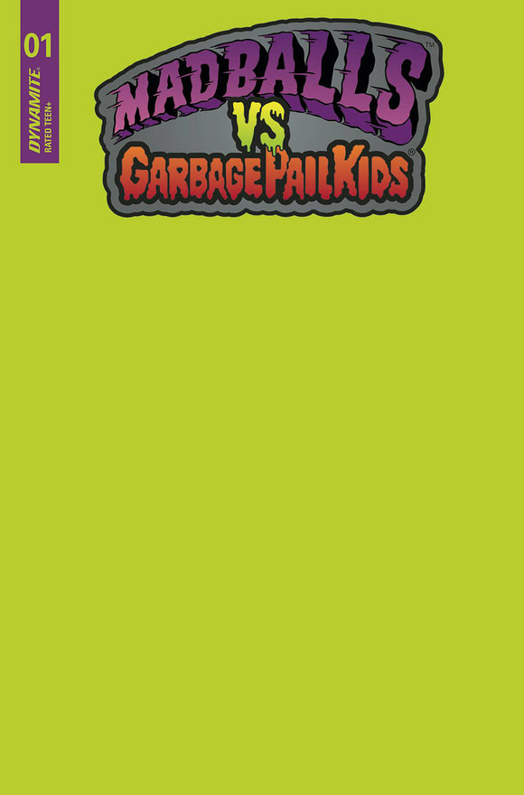 Madballs Vs Garbage Pail Kids #1 Cover P Variant Puke Green Blank Cover