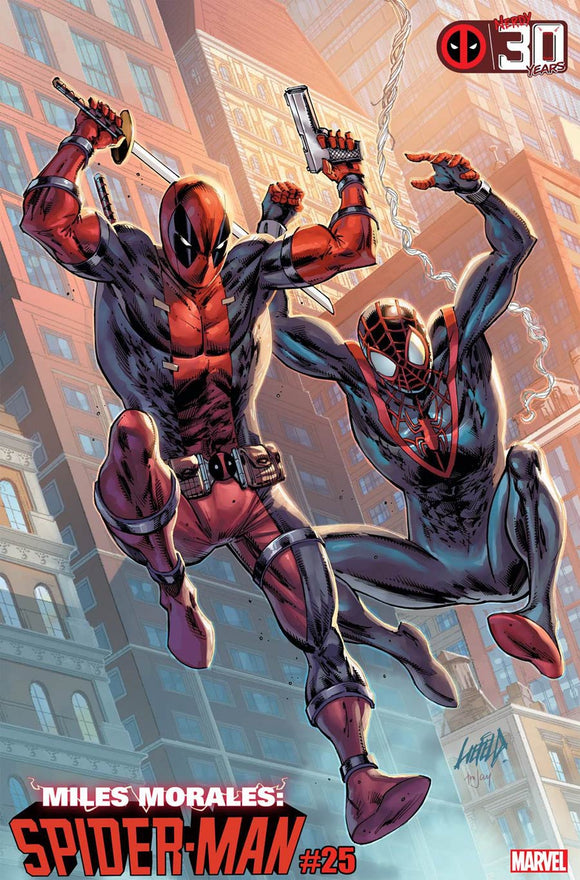 Miles Morales Spider-Man #25 Cover C Variant Rob Liefeld Deadpool 30th Anniversary Cover