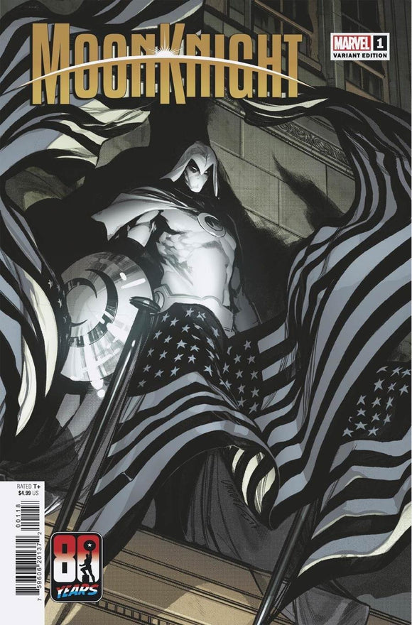 Moon Knight Vol 9 #1 Cover G Variant Pepe Larraz Captain America 80th Anniversary Cover