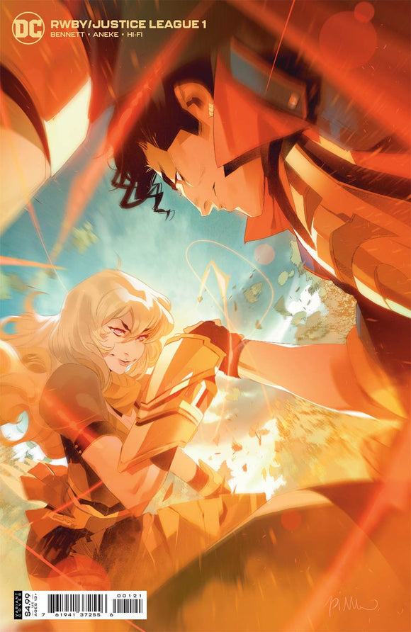 RWBY Justice League #1 Cover B Variant Simone Di Meo Card Stock Cover