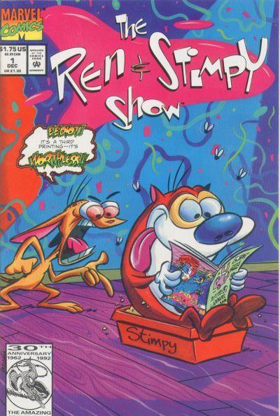 Ren & Stimpy Show #1 Cover B 1st Ptg Opened Polybagged With Stimpy Air Fowler