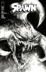 Spawn #294 Cover C Variant Todd McFarlane & Francesco Mattina Black & White Cover