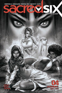 Sacred Six #4 Cover F Incentive Elias Chatzoudis Black & White Cover