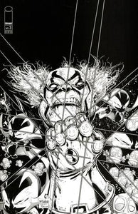 Spawn Kills Everyone Too #3 Cover B Variant Todd McFarlane Black & White Virgin Cover