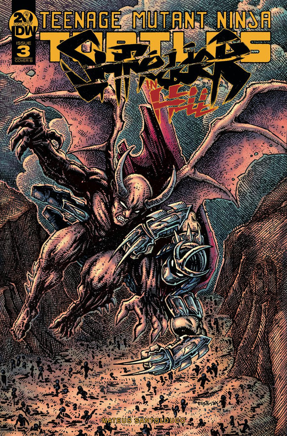 Teenage Mutant Ninja Turtles Shredder In Hell #3 Cover B Variant Kevin Eastman Cover