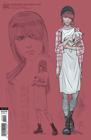 WONDER WOMAN #762 INC 1:25 MIKEL JANIN LIAR LIAR CARD STOCK VAR