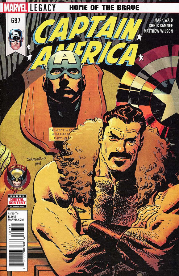 Captain America Vol 8 #697 Cover A Regular Chris Samnee Cover (Marvel Legacy Tie-In)