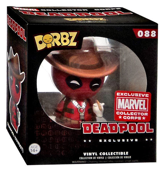 Funko Marvel Dorbz Cowboy Deadpool Exclusive Vinyl Bobble Head #088