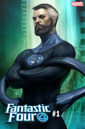 Fantastic Four Vol 6 #1 Cover E Variant Stanley Artgerm Lau Mr Fantastic Cover **Signed**