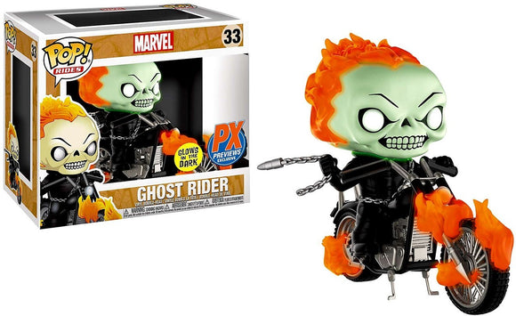 Marvel Funko POP! Rides Ghost Rider with Bike Exclusive Vinyl Figure [Glow in the Dark]