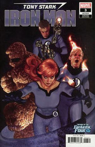 Tony Stark Iron Man #3 Cover B Variant Adam Hughes Return Of The Fantastic Four Cover