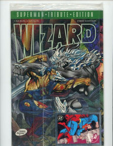Wizard Superman Tribute Edition-Factory Sealed W/ collector card-1st Edition