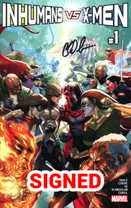 Inhumans vs X-Men #1 Cover L Regular Leinil Francis Yu Cover Signed By Charles Soule