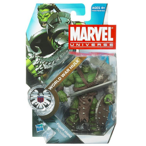 Marvel Universe Year 2010 Series 3 SHIELD Single Pack 4-1/2 Inch Tall Action Figure #3 - WORLD WAR HULK with Long Sword, Battle Axe, Shield and Figure Display Stand
